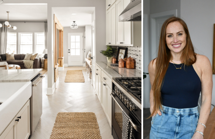 Mina's kitchen remodel featuring Vanilla Oak LLP333;  photo credit: Cory Phillips, The Home Aesthetic