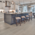 Kitchen island with Glacier Oak RL21 floors on Season 2, Episode 1 of Rock The Block